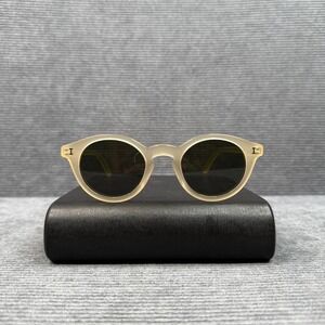 Illesteva Castello C2 Y2K Sunglasses Matte Champagne Translucent Round Italy